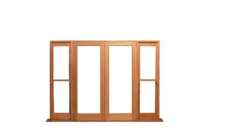 single light: 2 doors + 2 doublehung on sides