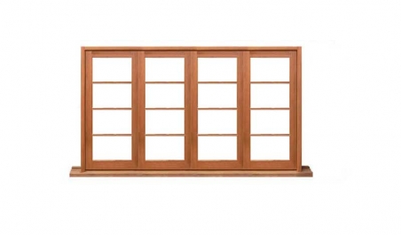 4 light horizontal: four sash casement