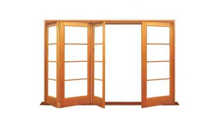 4 light: four door bifold - 3 one way + 1 flapper