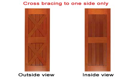 cross brace barn door: door only