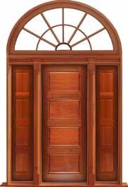 horizontal 4 panel: door in frame