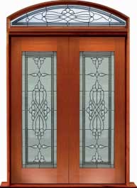 regent leadlight: double door