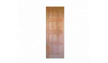 horizontal 4 panel oak: door only