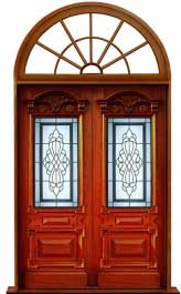 chateau leadlight: double door