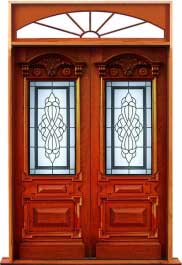 chateau leadlight: double door