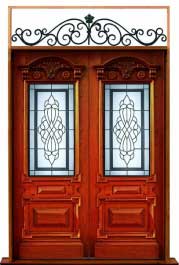 chateau leadlight: double door