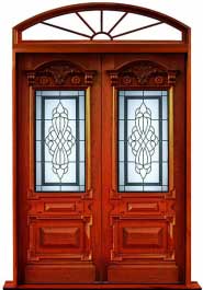 chateau leadlight: double door