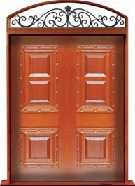 mediterranean: single door +  two sidelights
