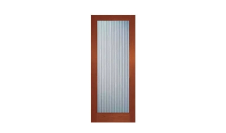 narrow reeded glass single light: door only