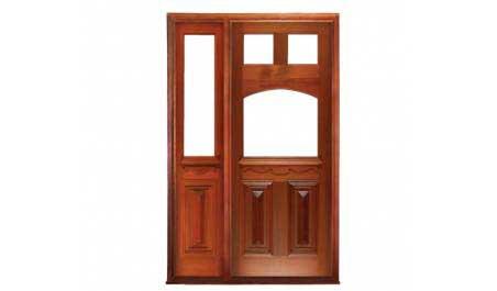 queen anne: single door + sidelight on left