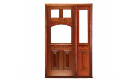 queen anne: single door + sidelight on right