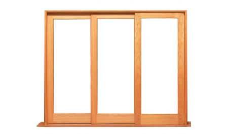 double glazed single light: 3 doors (2 sliding) - OXX / XXO