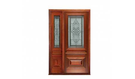 sovereign leadlight: single door + sidelight on left