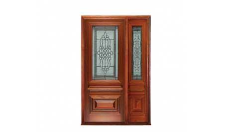 sovereign leadlight: single door + sidelight on right