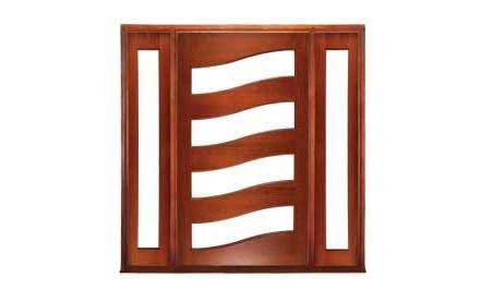 wave pivot: single door +  two sidelights